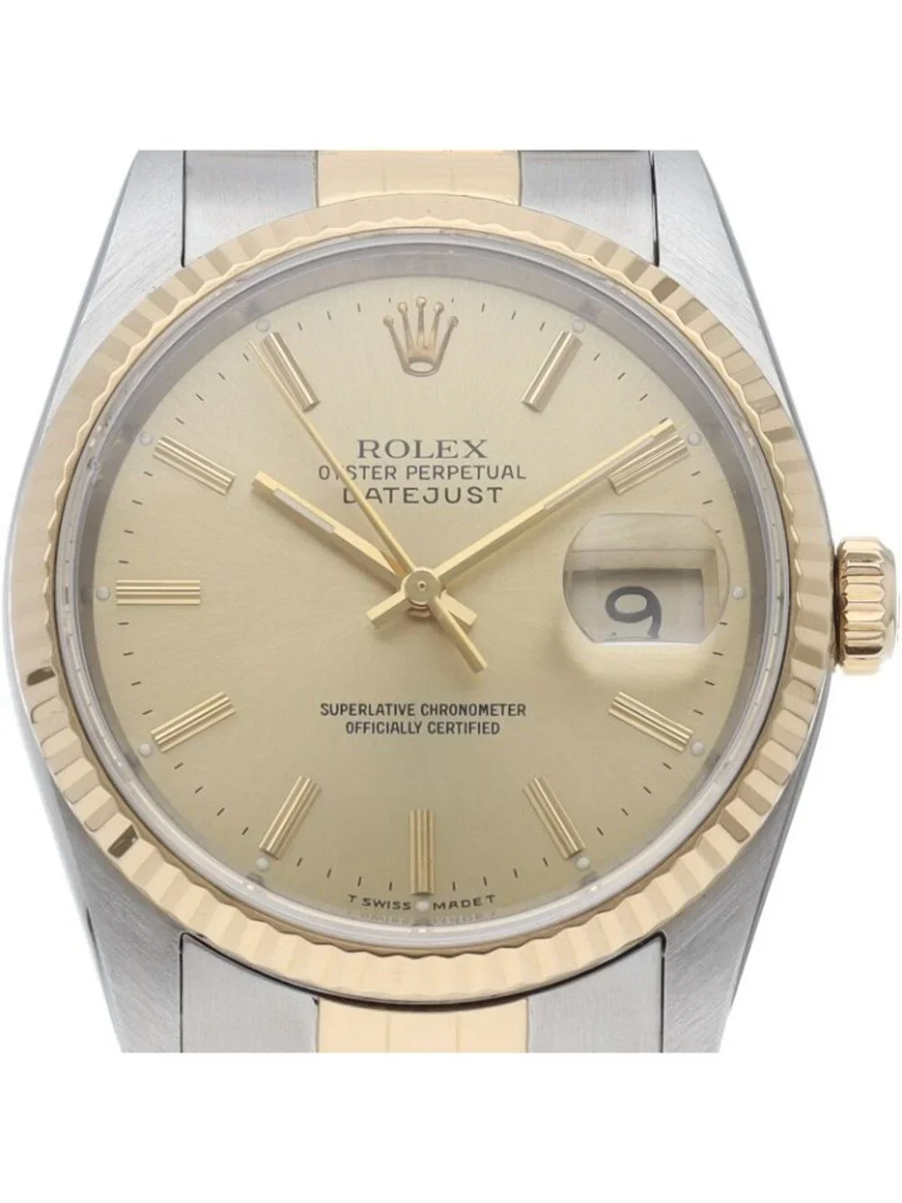 Rolex Datejust Watch Box 18k Yellow Gold SS Champagne